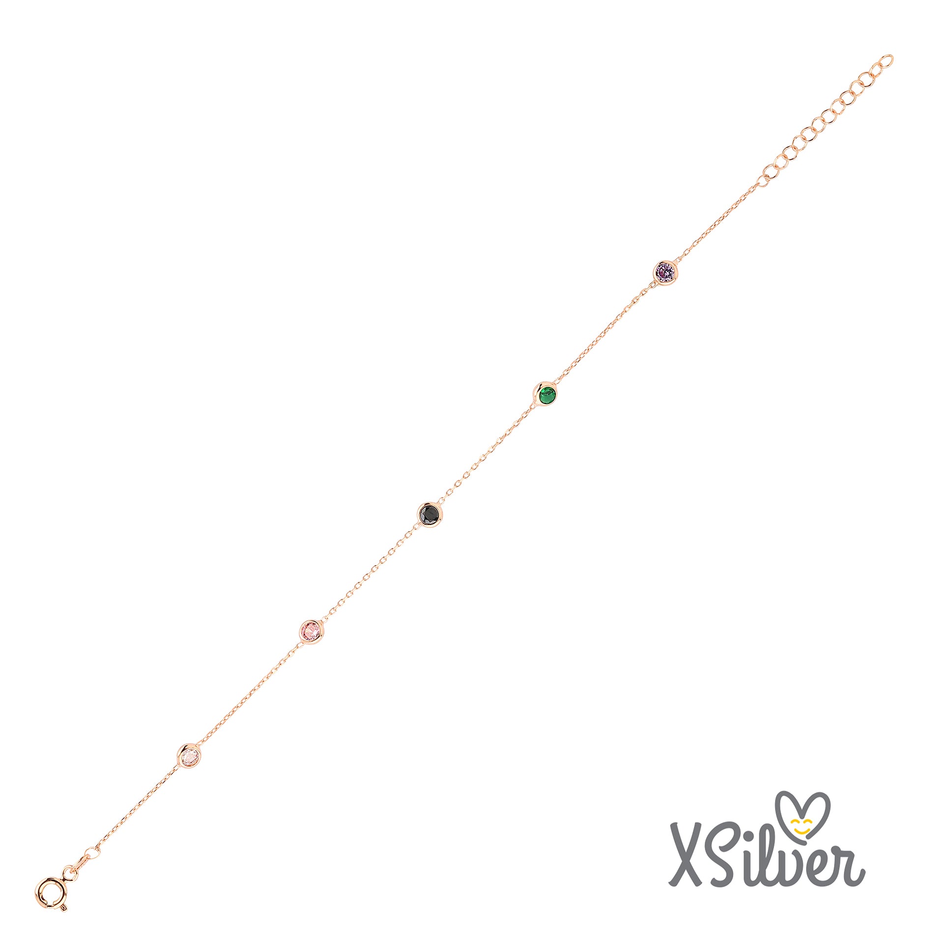 XSilver CMXS007 925 Ayar Gümüş Sıra Taşlı Bileklik - www.xsilver.com.tr