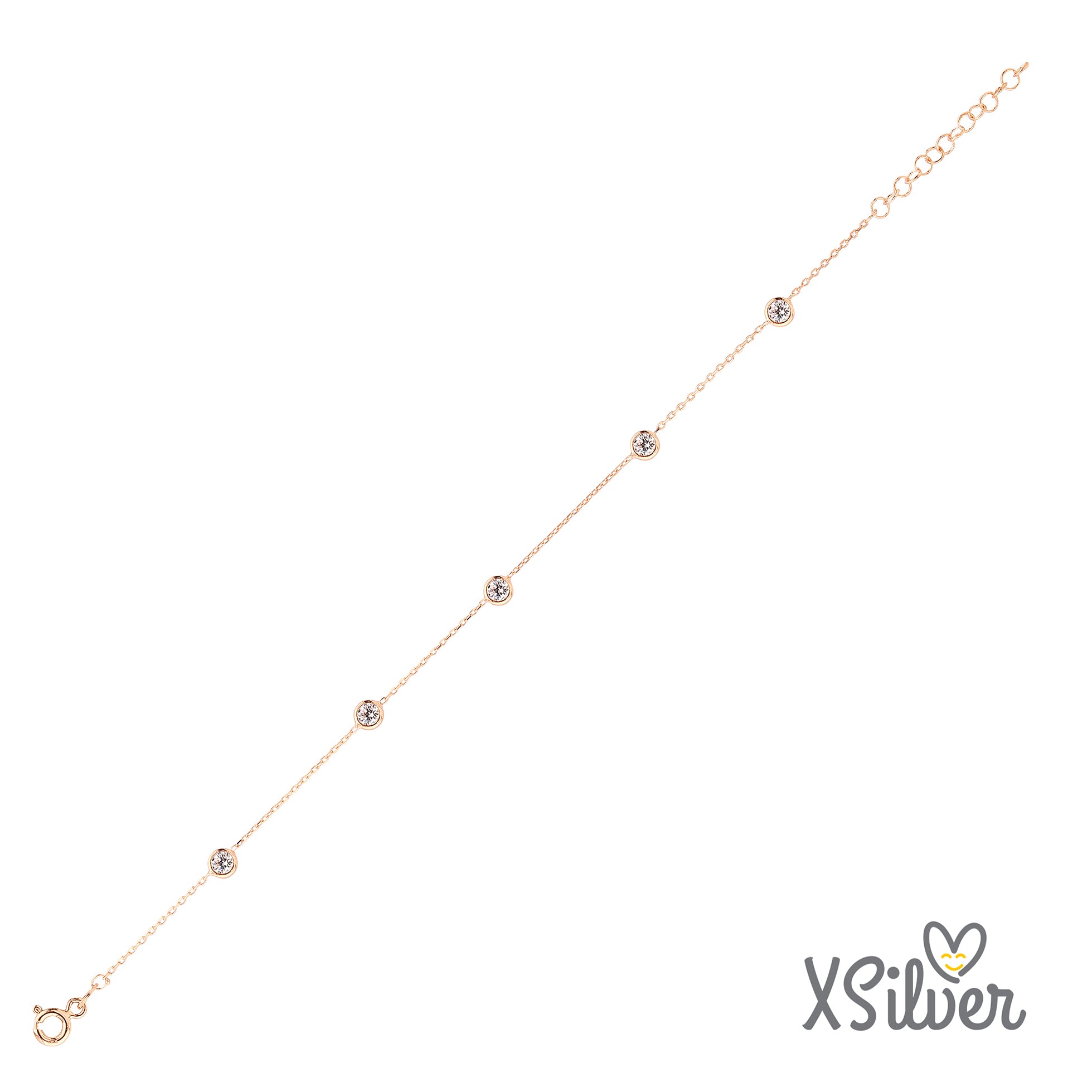 XSilver Sıra Taşlı 925 Ayar Gümüş Bileklik - www.xsilver.com.tr