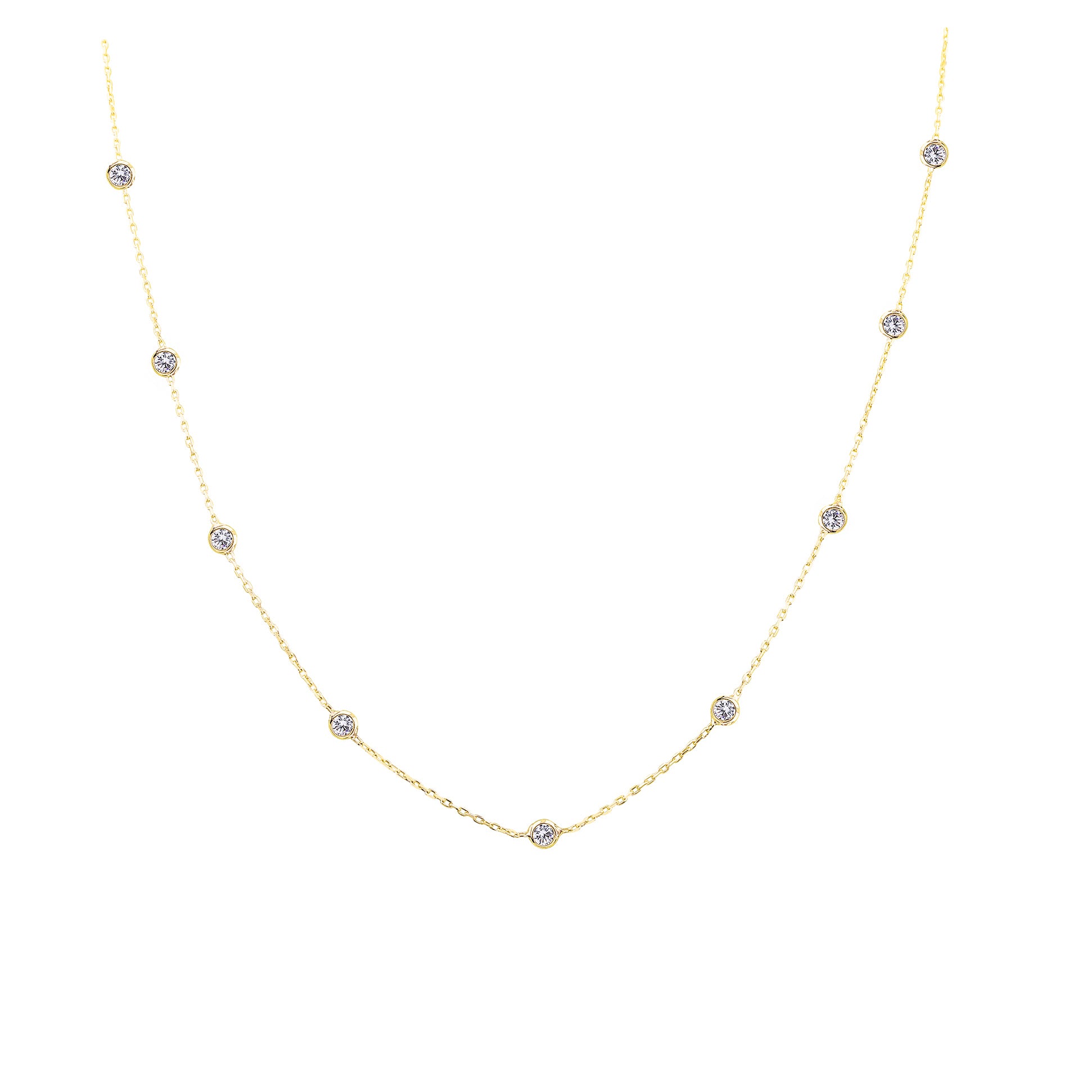 XSilver Sıra Taşlı 925 Ayar Gümüş Kolye - www.xsilver.com.tr