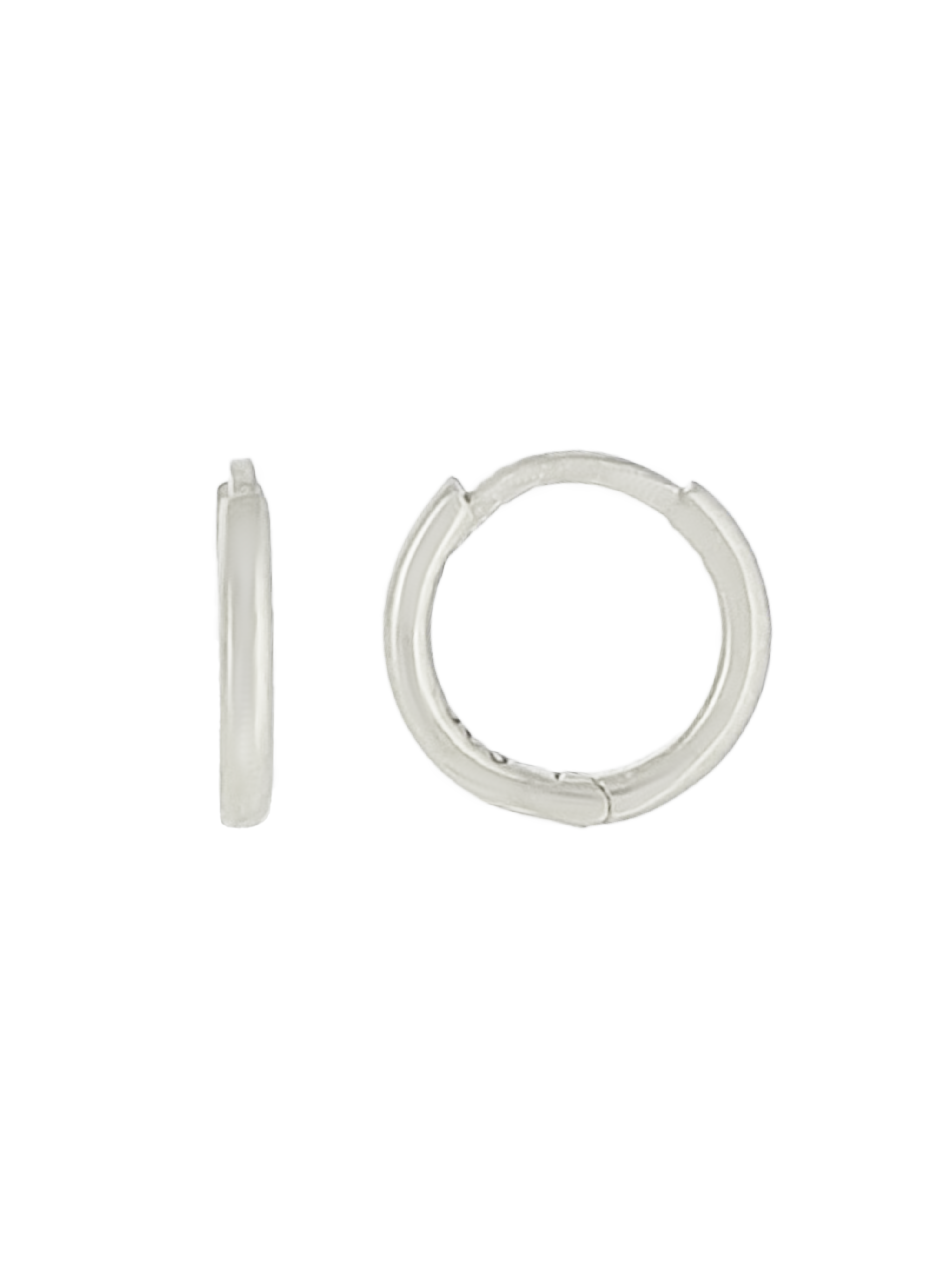 Gümüş Altın Yaldızlı Rose Renk 925 Ayar Gümüş 12 mm Halka Küpe - www.xsilver.com.tr