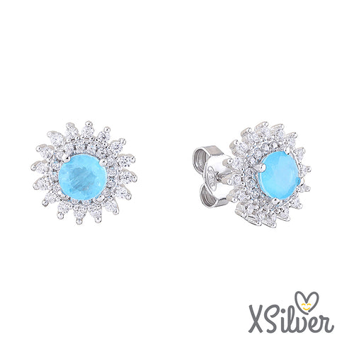 XSilver H04805 925 Ayar Gümüş Taşlı Küpe - www.xsilver.com.tr