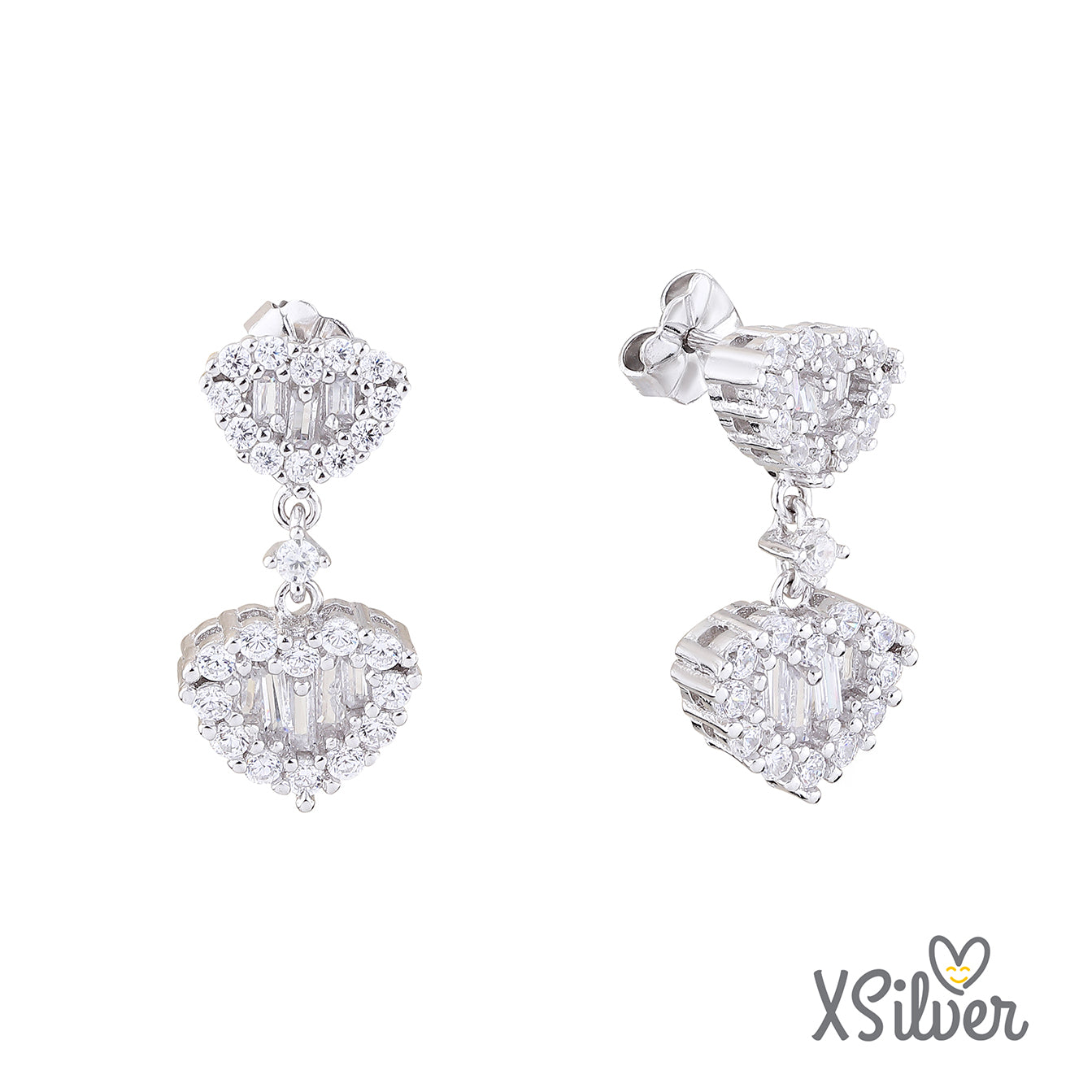 XSilver KHV00277 925 Ayar Gümüş Taşlı Küpe - www.xsilver.com.tr