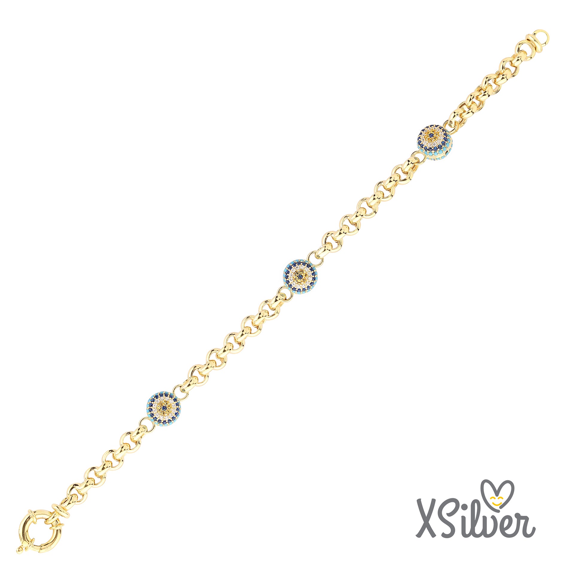 XSilver KVS01906 925 Ayar Gümüş Taşlı Bileklik - www.xsilver.com.tr