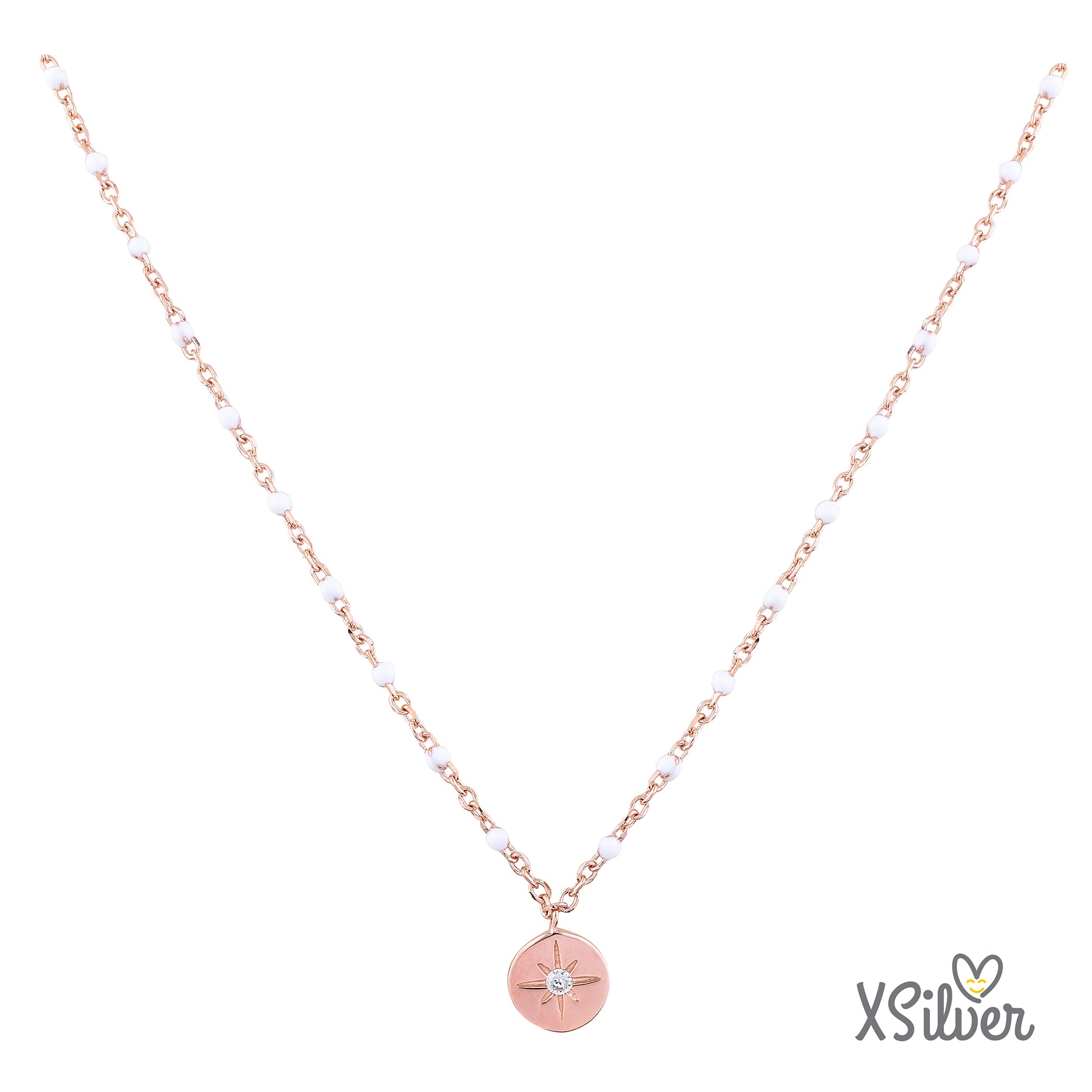 XSilver YJEN00010B 925 Ayar Gümüş Taşlı Kolye - www.xsilver.com.tr