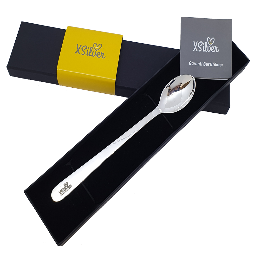 XSilver Klasik Mama Kaşığı 999,9 Ayar Gümüş - www.xsilver.com.tr