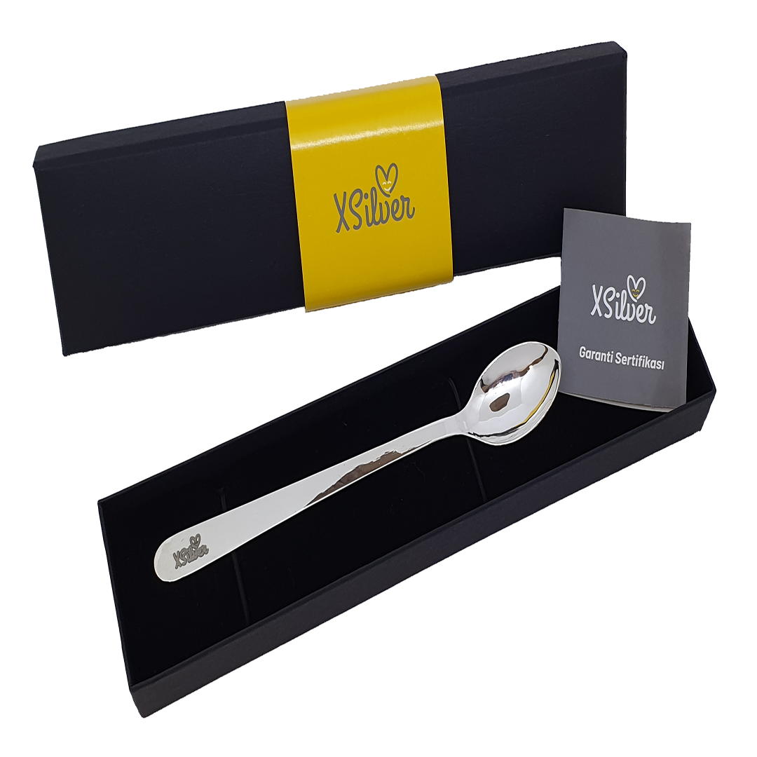 XSilver Klasik Mama Kaşığı 999,9 Ayar Gümüş - www.xsilver.com.tr